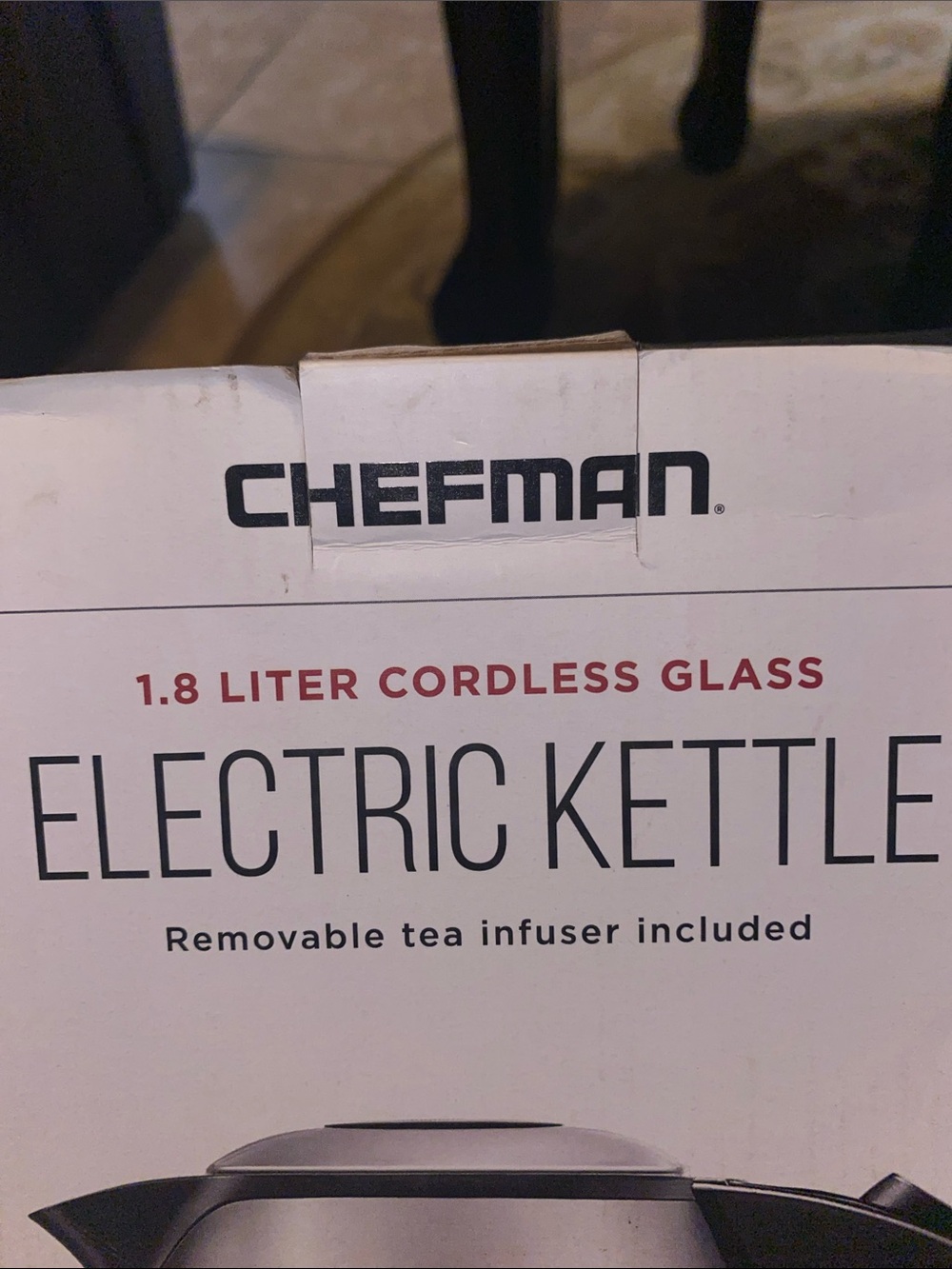 New Chefman Electric Kettle - Clear Glass with Silver Accents - Picture 2 of 16